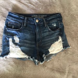 American eagle ripped booty shorts